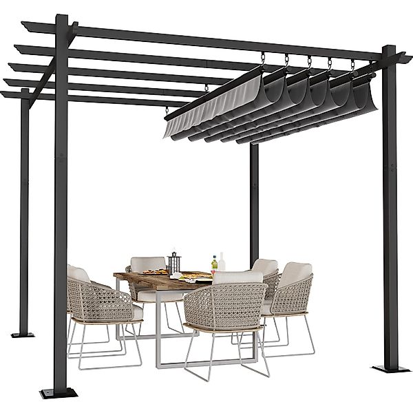 HOMALL Pavillon Pergola 3x3/3x4m Gartenpavillon Pavillon günstig online kaufen
