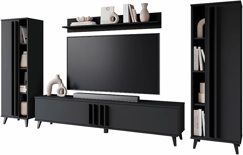 INOSIGN Wohnwand "Helsinki, Modernes Möbelset", (Komplett-Set, 4 St.), mit günstig online kaufen