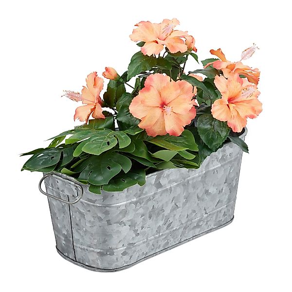 relaxdays Blumenkasten Metall, Zink günstig online kaufen