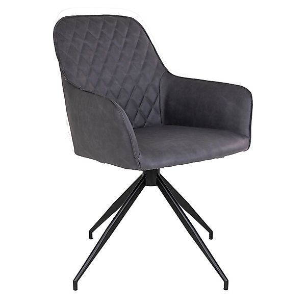 ebuy24 Harbo Esszimmerstuhl mit Drehfuß Dunkelgrau Schwarz günstig online kaufen