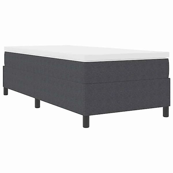 vidaXL Boxspringbett Dunkelgrau und Weiß 203 x 90 x 60 cm Cordstoff 3337443 günstig online kaufen