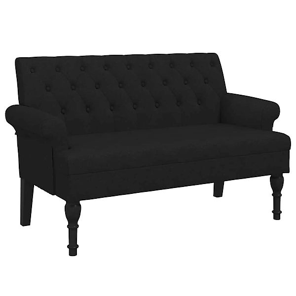 vidaXL Bank mit Rückenlehne Schwarz 120x62x75,5 cm Stoff 372122 günstig online kaufen
