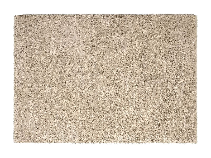 Hochflorteppich - 160 x 230 cm - Beige - MILINIO günstig online kaufen