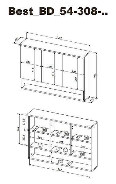 BASIC by Balculina Spiegelschrank Best Spiegelschrank, günstig online kaufen