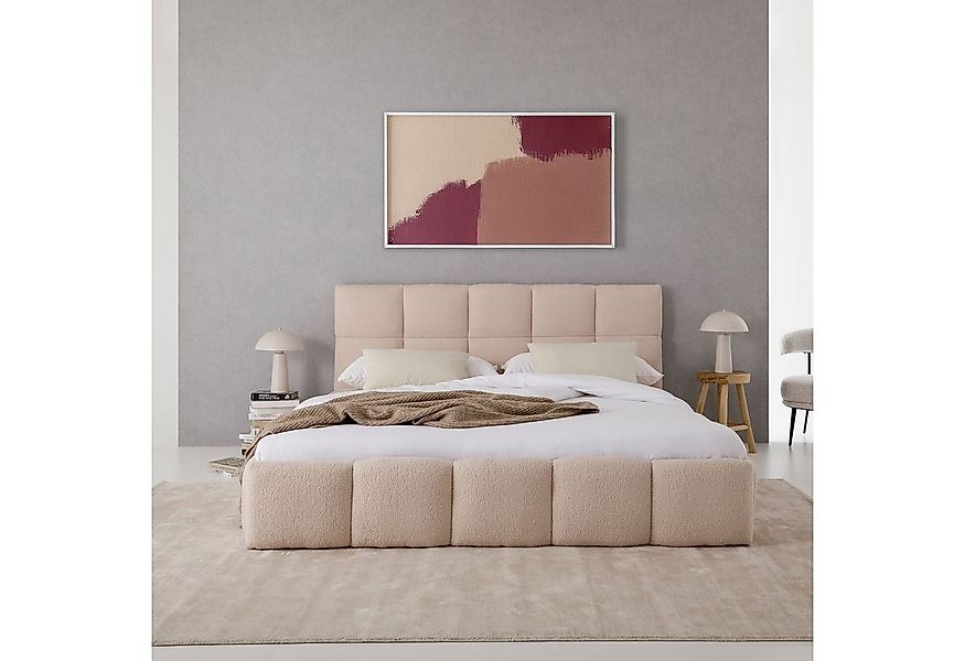 IDIMEX Polsterbett CLOUDY, 180x200 cm inkl. Lattenrost gepolstert mit Boucl günstig online kaufen