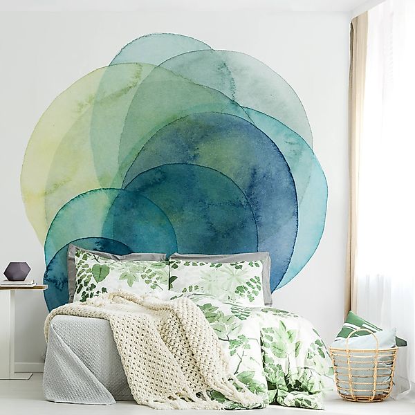 Bilderdepot24 Vliestapete Abstrakt Grün Aquarell Tapete günstig online kaufen