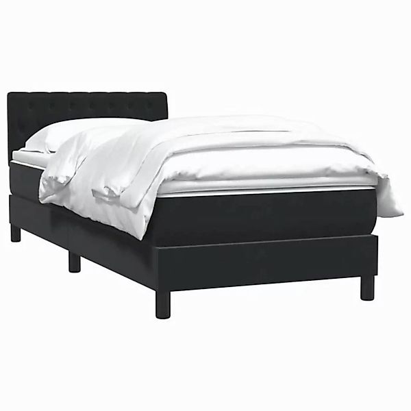 vidaXL Bett Boxspringbett mit Matratze Schwarz 100x210 cm Samt günstig online kaufen