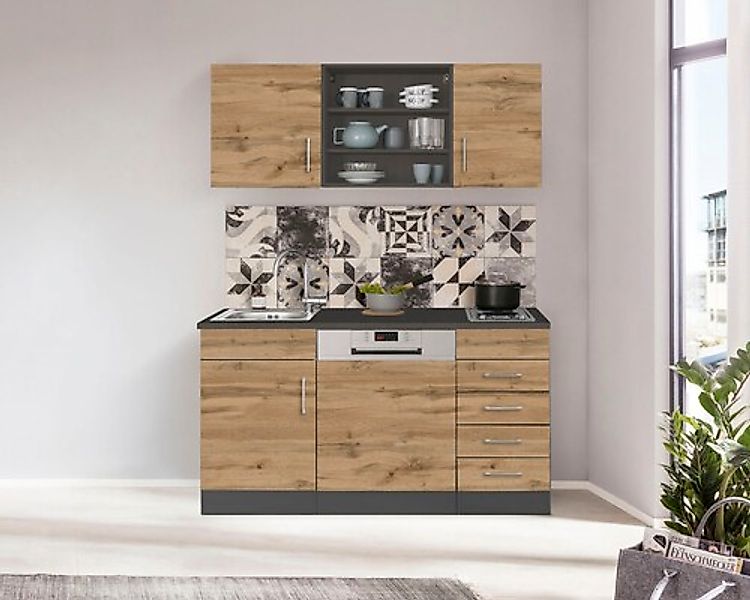 HELD MÖBEL Pantryküche »Mali«, Breite 150 cm, mit E-Geräten günstig online kaufen