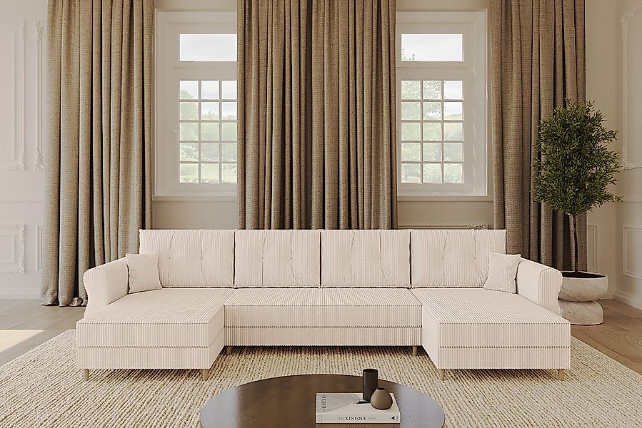 ALTDECOR Wohnlandschaft APOL-U, Couch mit Schlaffunktion, Stauraum Wohnland günstig online kaufen