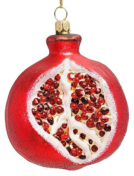 SIKORA Weihnachtsbaumkugel Granatapfel besondere Weihnachtskugel Glas Figur günstig online kaufen