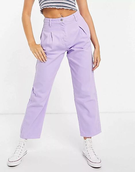 Bolongaro Trevor – Workwear – Jeanshose mit weitem Bein in Lavendel-Lila günstig online kaufen