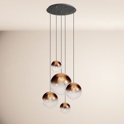 s.luce Pendelleuchte Orb 5-flammige Galerielampe Modular günstig online kaufen