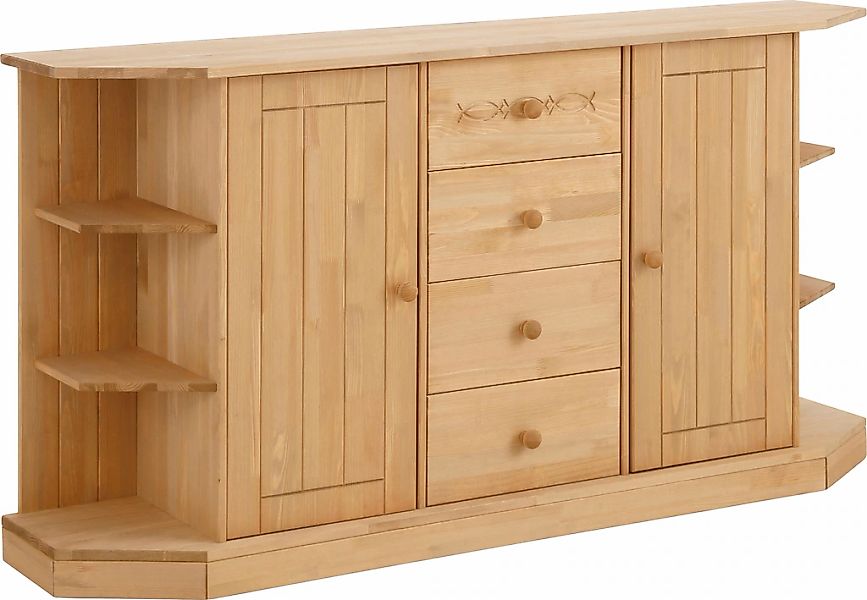 Home affaire Kommode "Indra Sideboard mit Regalelementen", Breite 162 cm günstig online kaufen