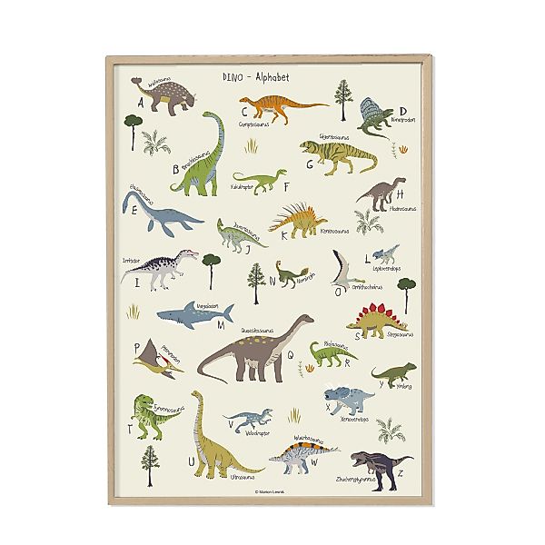 Designforlittleones Poster Dinosaurier ABC Poster, 50 günstig online kaufen