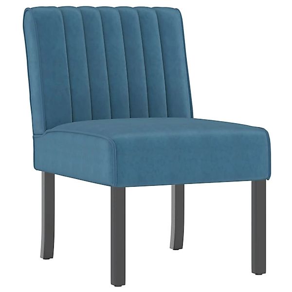 vidaXL Sessel Polsterstuhl Blau Samt günstig online kaufen
