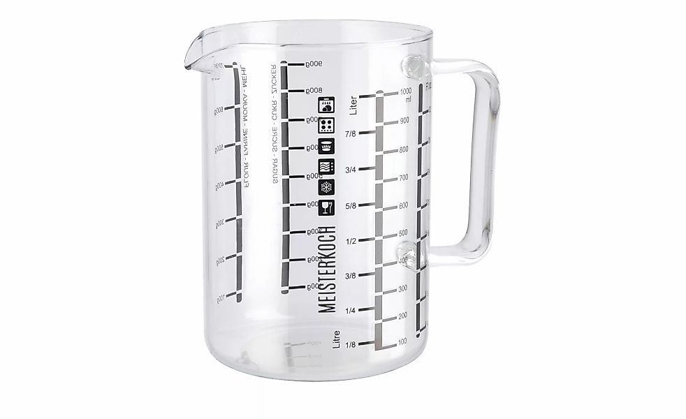 Meisterkoch Messbecher 1L  Optimus ¦ transparent/klar ¦ Glas ¦ Maße (cm): H günstig online kaufen