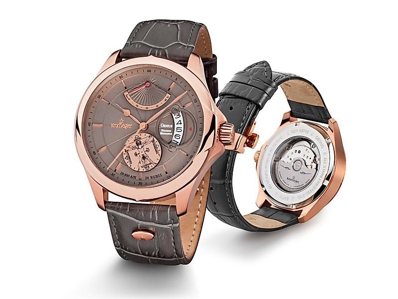Kronsegler Automatikuhr Genius - „Horarium Mechanicus“ Herren Armbanduhr günstig online kaufen