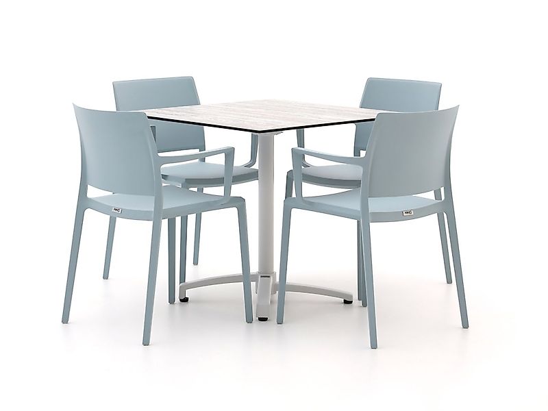 Forza Sile/Canzo 80 cm Gartenmöbel-Set 5-teilig stapelbar klappbar günstig online kaufen