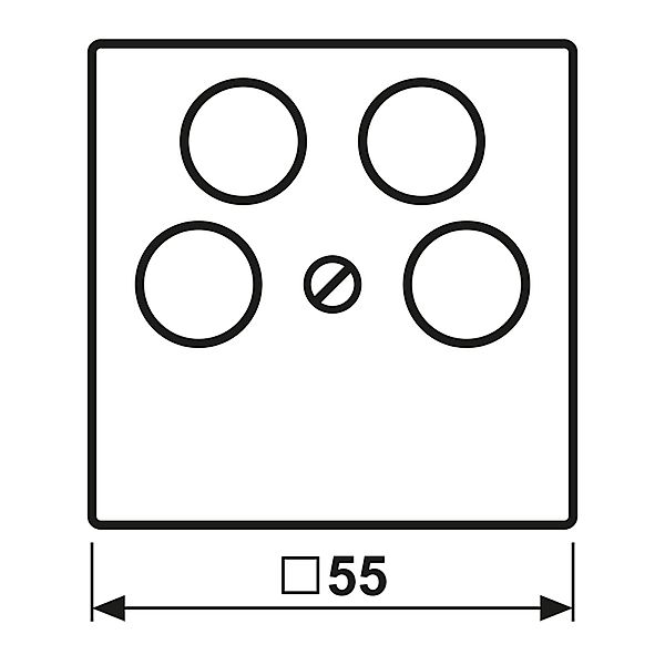 Jung Abdeckung aws für 4L-SAT-TV-Dose A 561-4 SAT2 WW - A561-4SAT2WW günstig online kaufen