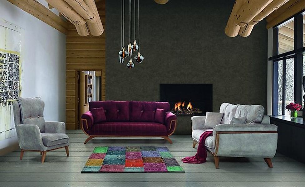 Xlmoebel Sofa Wohnzimmerset 331 mit Stoffpolstern und modernem Sofadesign, günstig online kaufen