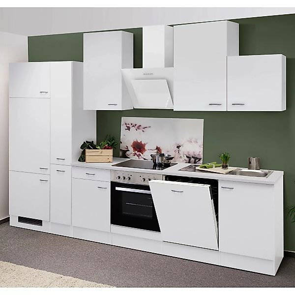 Flex-Well Classic Küchenzeile Wito 310 cm Weiß günstig online kaufen