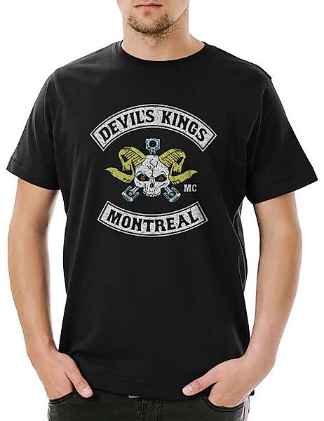 Urban Backwoods Print-Shirt Devil's Kings Herren T-Shirt Bad Biker MC Motor günstig online kaufen