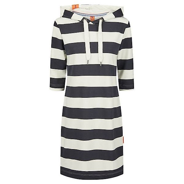 salzhaut Shirtkleid Damen Hoodie-Kleid Use 3/4-Arm Gestreift - Kapuzenkleid günstig online kaufen