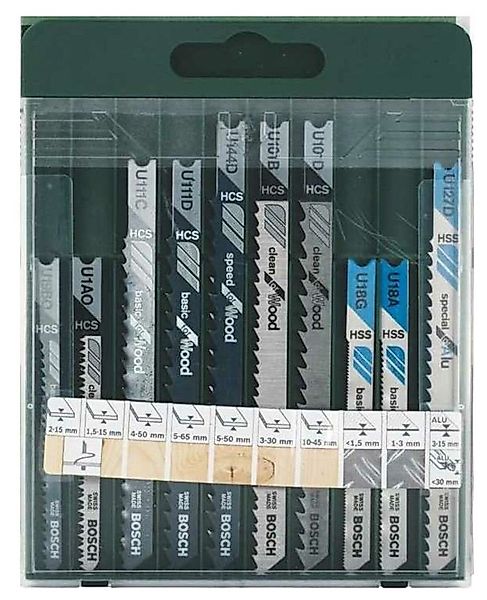 BOSCH Stichsägeblatt Bosch Stichsägeblatt-Set U-Schaft 10-teilig günstig online kaufen