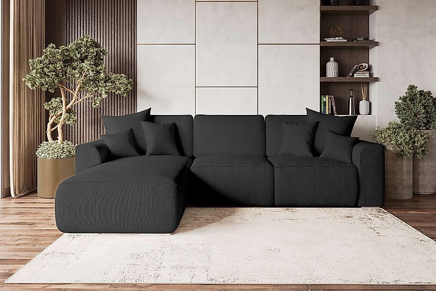 99rooms Ecksofa Gusto, Sofa L-Form, Eckcouch, mit abnehmbaren Kissen, Rundu günstig online kaufen