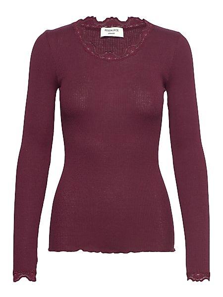 rosemunde Longsleeve "Babette silk shirt" Langarm, mit Spitze, feminin, beq günstig online kaufen
