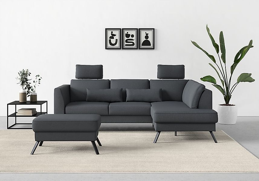 sit&more Ecksofa "Lindholm L-Form", mit Sitztiefenverstellung und Federkern günstig online kaufen