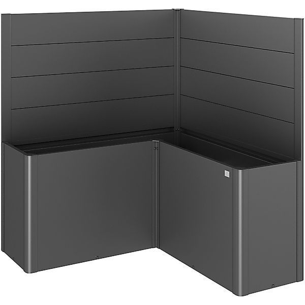 Biohort Sichtschutz Belvedere L-Form 2 Stk. o. Acrylglas Gr. L150 Dunkelgr. günstig online kaufen