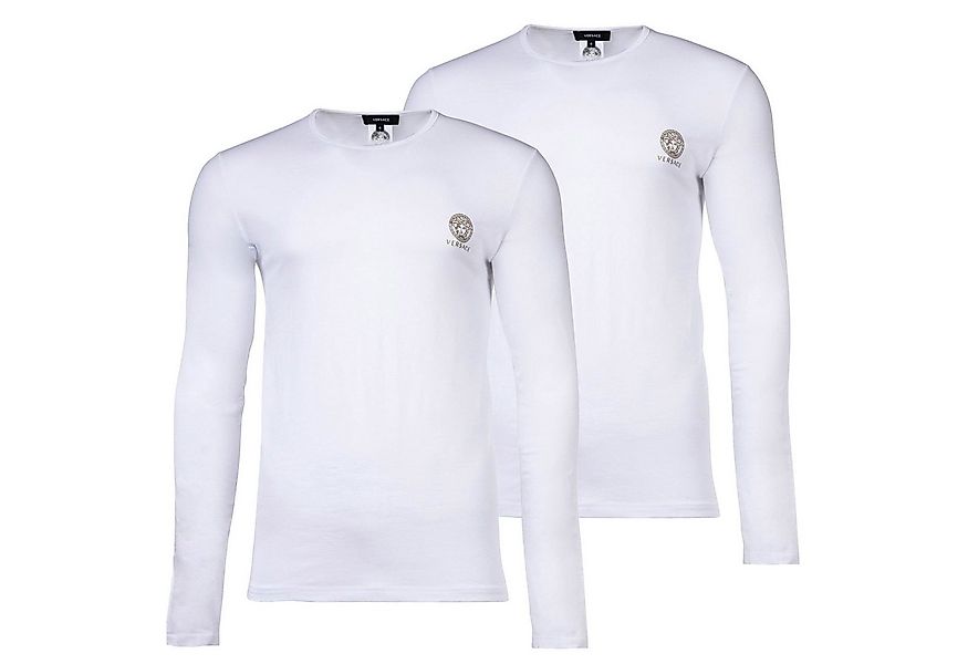 Versace T-Shirt Herren Longsleeve 2er Pack Baumwolle (Packung, 2er Pack) günstig online kaufen