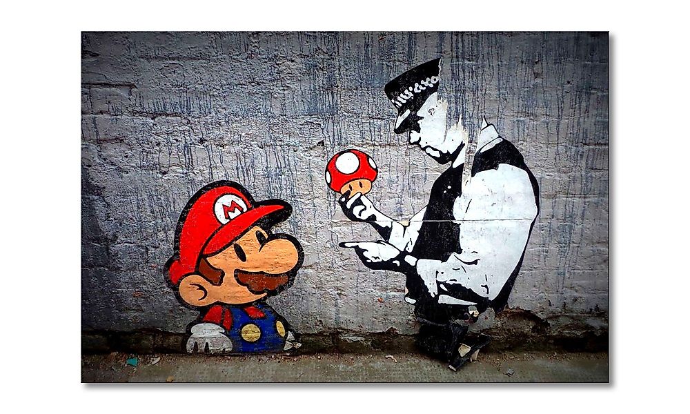 WandbilderXXL Leinwandbild Caught Mario, Streetart (1 günstig online kaufen