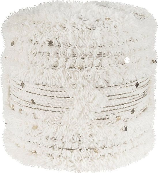 Kayoom Pouf Bohist 425 35cm x 35cm, Strukturen mit Fransen und Quasten (1-S günstig online kaufen