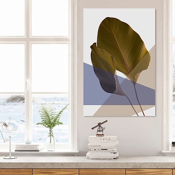 queence Acrylglasbild »Blätter«, Pflanzen-Pflanzenbilder-Kunst-Blätter-Blät günstig online kaufen