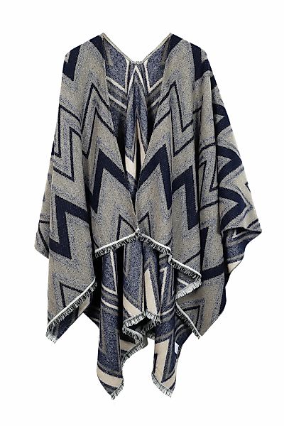 COLLEZIONE ALESSANDRO XXL-Schal "Marcia", 1 Stk. Poncho im Zick-Zack Design günstig online kaufen