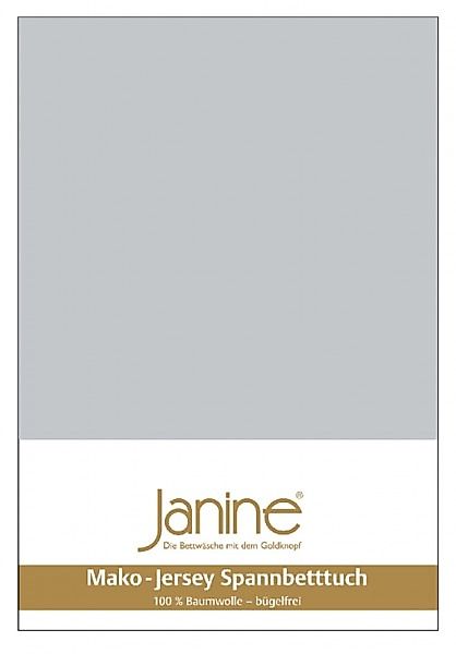 Janine Janine Spannbetttuch Mako-Feinjersey 5007 silber (18) Größe:  150x20 günstig online kaufen
