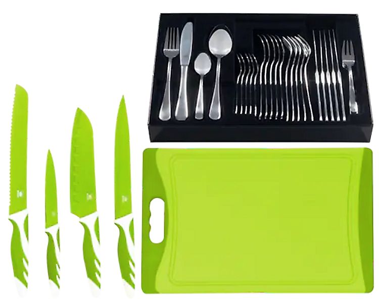 KING Besteck-Set »»BAS« inkl. Etui, 4 Küchenmesser und 1 Schneidebrett« günstig online kaufen