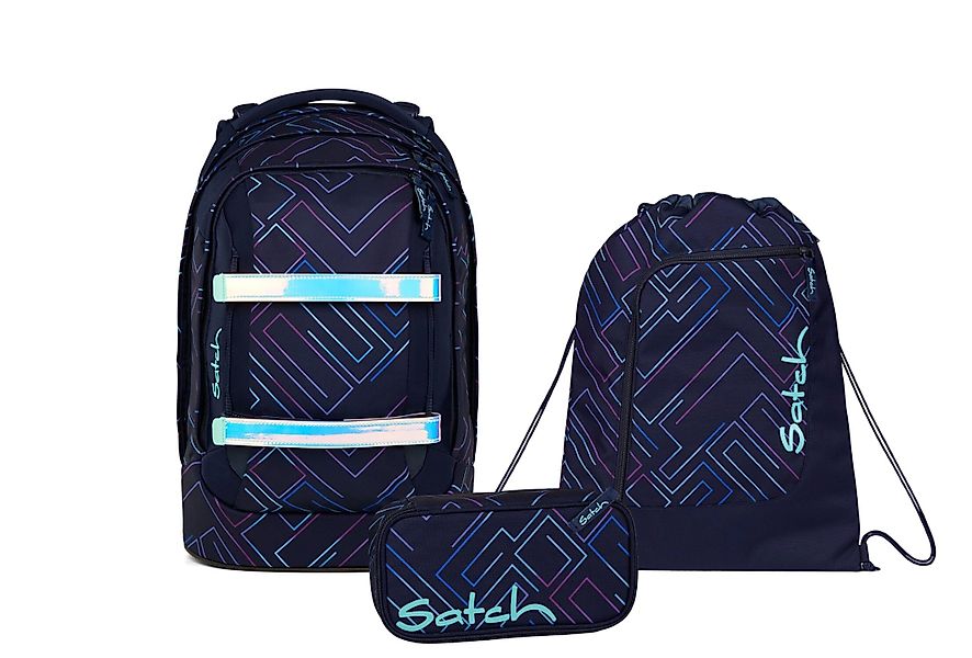 Satch Schulranzen Schulrucksack-Set PACK Purple Laser günstig online kaufen