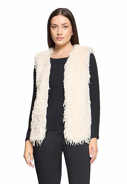 Betty&Co Plüschweste "Damen mit Fransen" günstig online kaufen