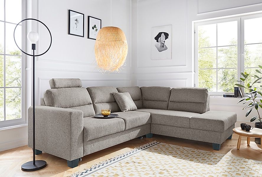 TRENDMANUFAKTUR Ecksofa "Chamber, zeitlos & elegant, bequem, L-Form" inklus günstig online kaufen