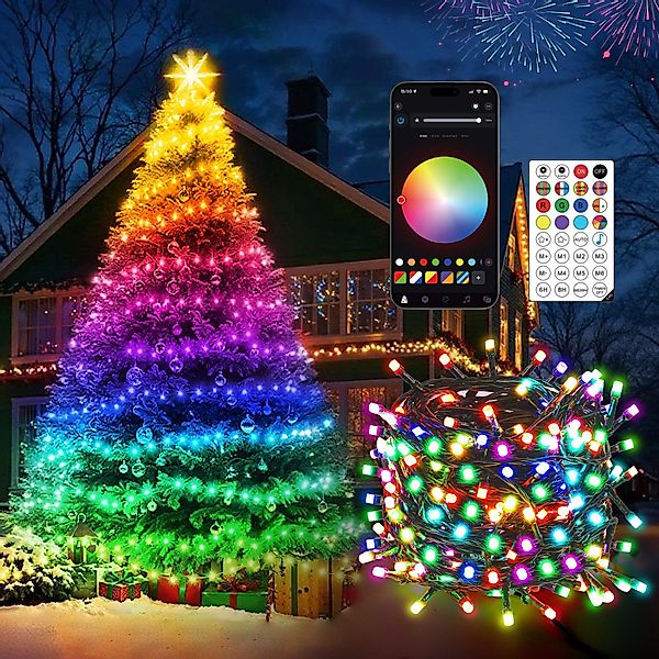 Elegear LED-Lichterkette 10-100M Lichterkette Weihnachtsdeko Innen/Außen günstig online kaufen