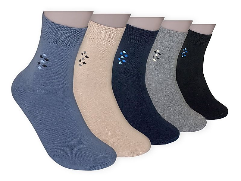 Die Sockenbude Kurzsocken KOMFORT (Bund, 5-Paar, braun grau blau schwarz) m günstig online kaufen