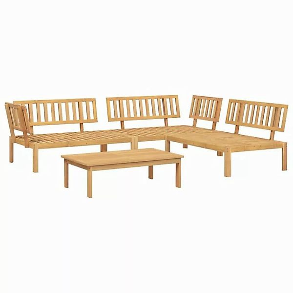 vidaXL Loungesofa 4-tlg. Garten-Sofagarnitur aus Paletten Massivholz, 1 Tei günstig online kaufen