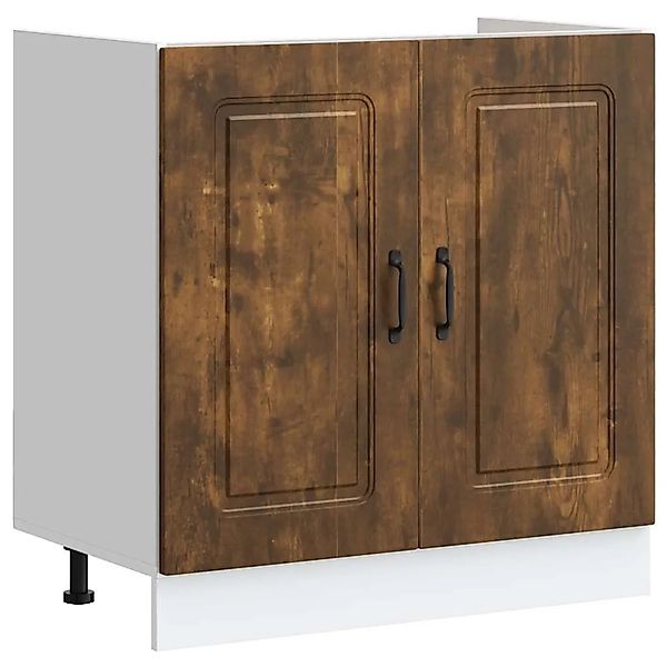 vidaXL Spülenunterschrank Kalmar Räuchereiche 80x46x81,5 cm 853452 günstig online kaufen