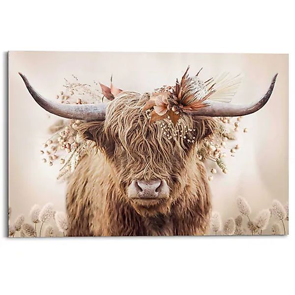 Reinders! Deco-Panel »Highlander in Blumen« günstig online kaufen