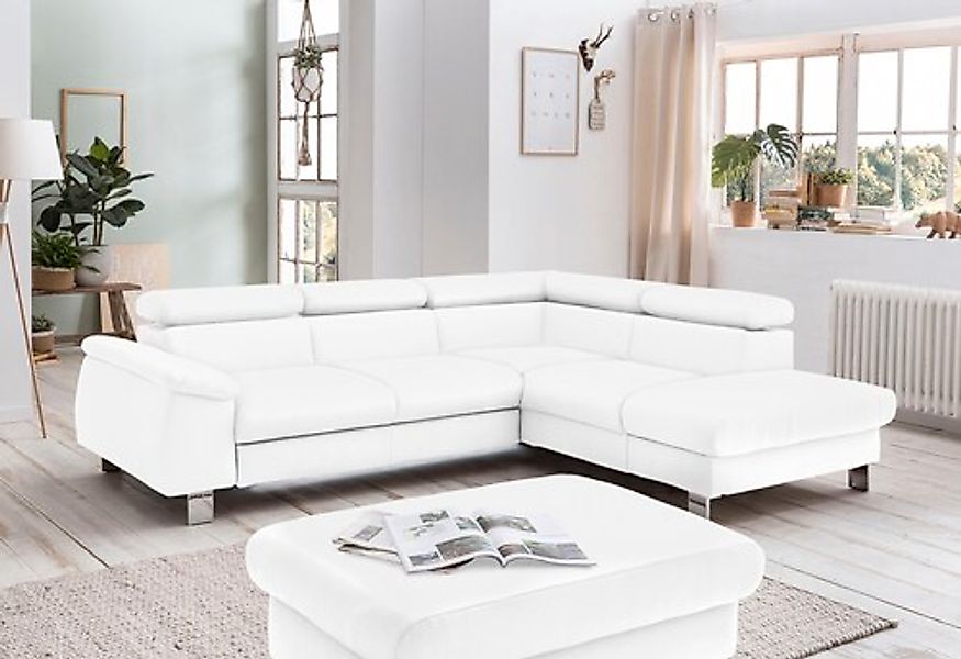 COTTA Ecksofa »Komaris L-Form, B: 249 cm« mit Kopfteilverstellung, optional günstig online kaufen