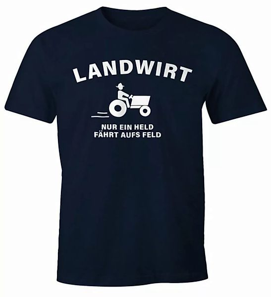 MoonWorks Print-Shirt Landwirt nur ein held fährt aufs Feld T-Shirt Herren günstig online kaufen