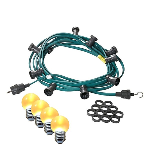 Satisfire Illu-/Partylichterkette 20m Grün Terrasse Garten 40 Ultra-Warmwei günstig online kaufen